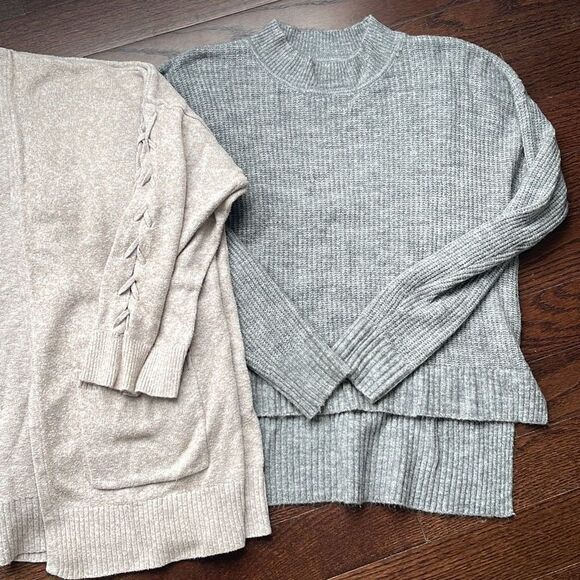 Sweater Bundle Forever 21 American Eagle Ambiance Apparel Medium Green Gray Tan - Picture 3 of 7